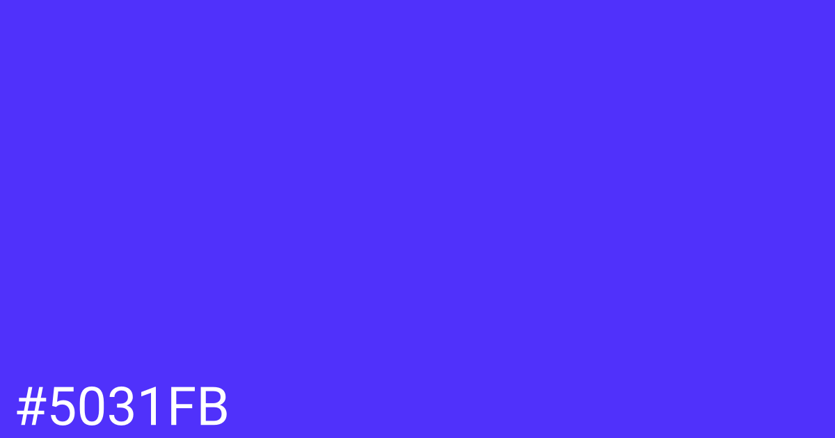 Hex color #5031fb graphic