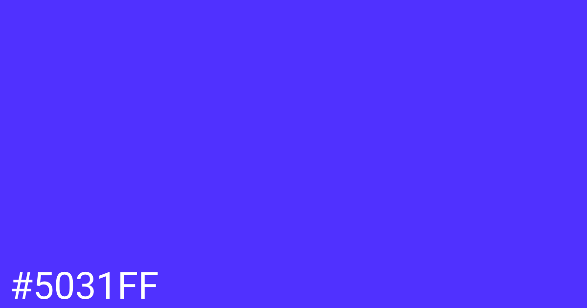 Hex color #5031ff graphic