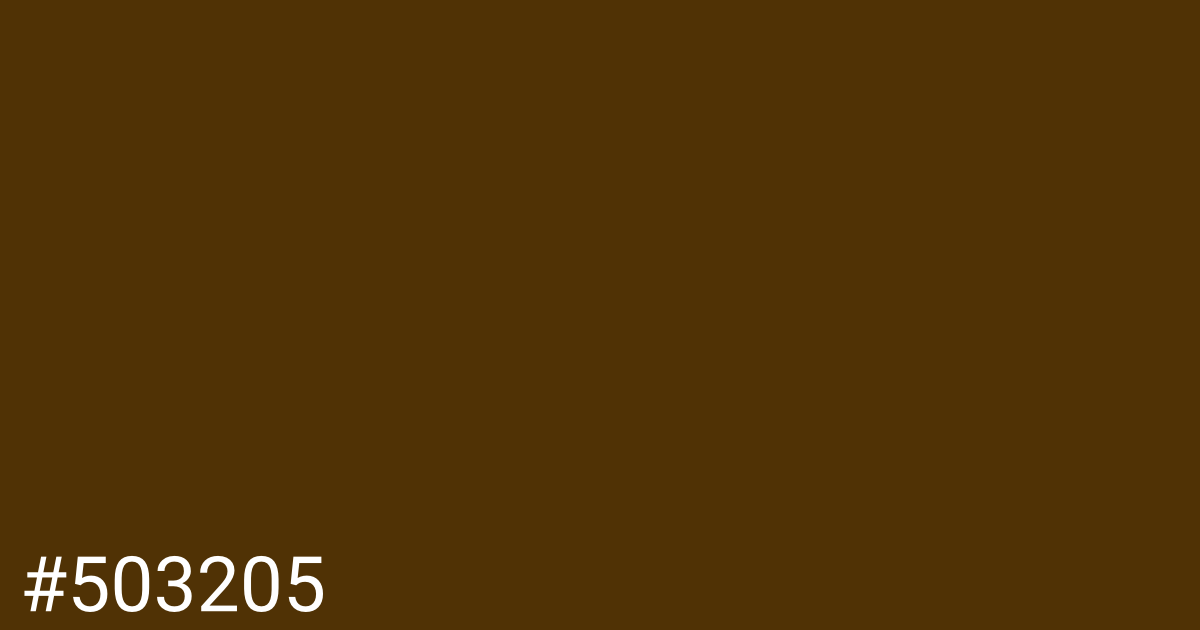 Hex color #503205 graphic