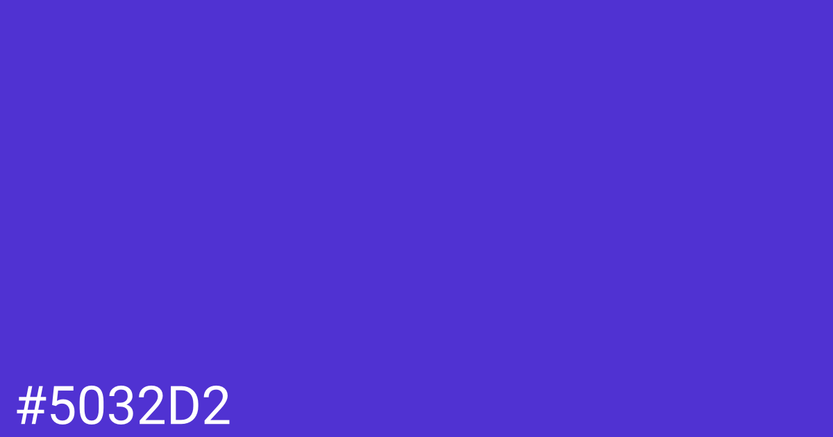 Hex color #5032d2 graphic