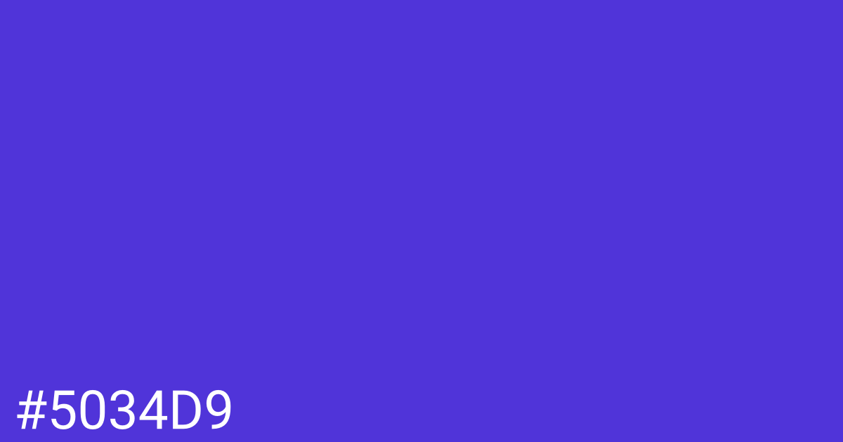 Hex color #5034d9 graphic