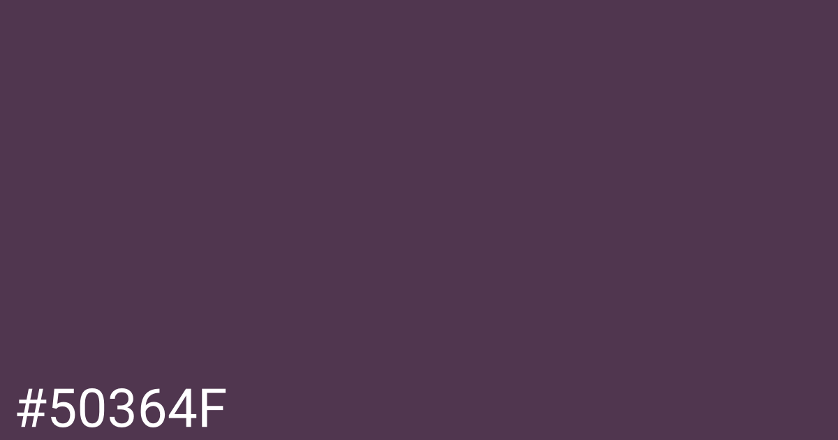 Hex color #50364f graphic