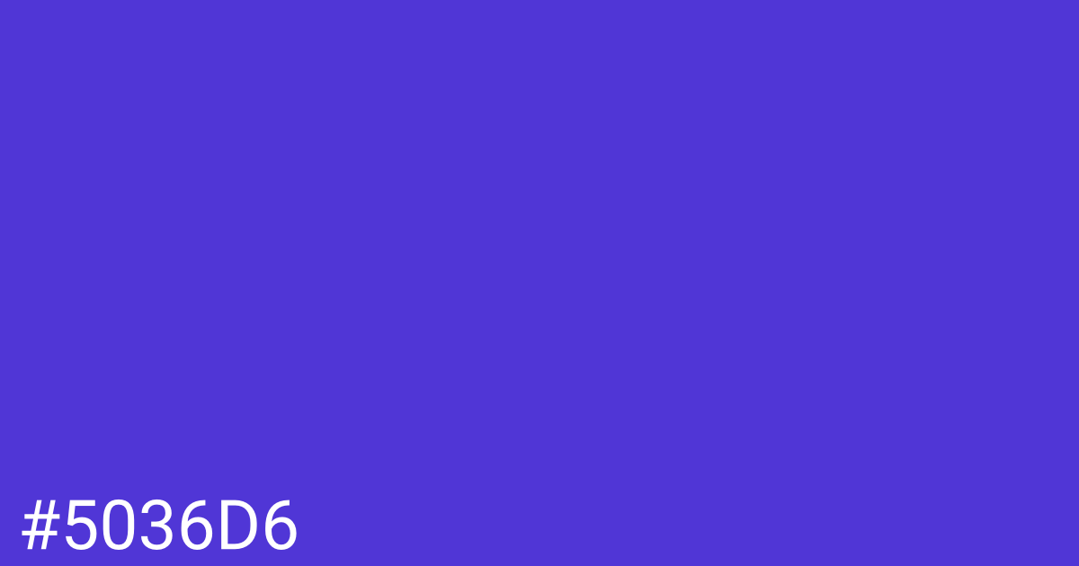 Hex color #5036d6 graphic