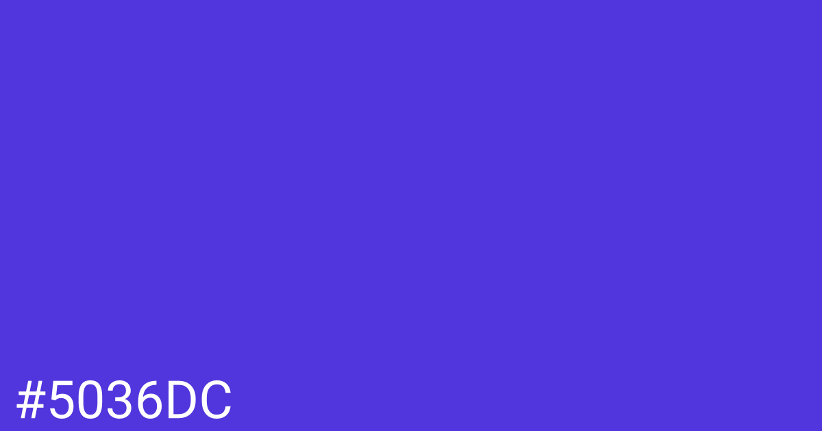 Hex color #5036dc graphic