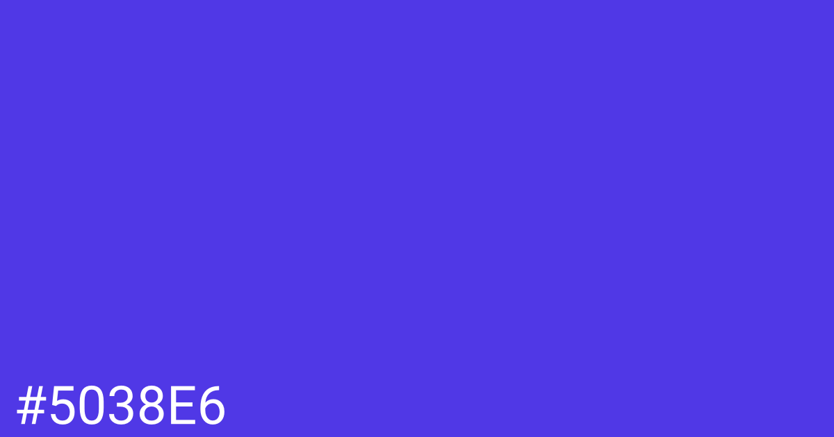 Hex color #5038e6 graphic