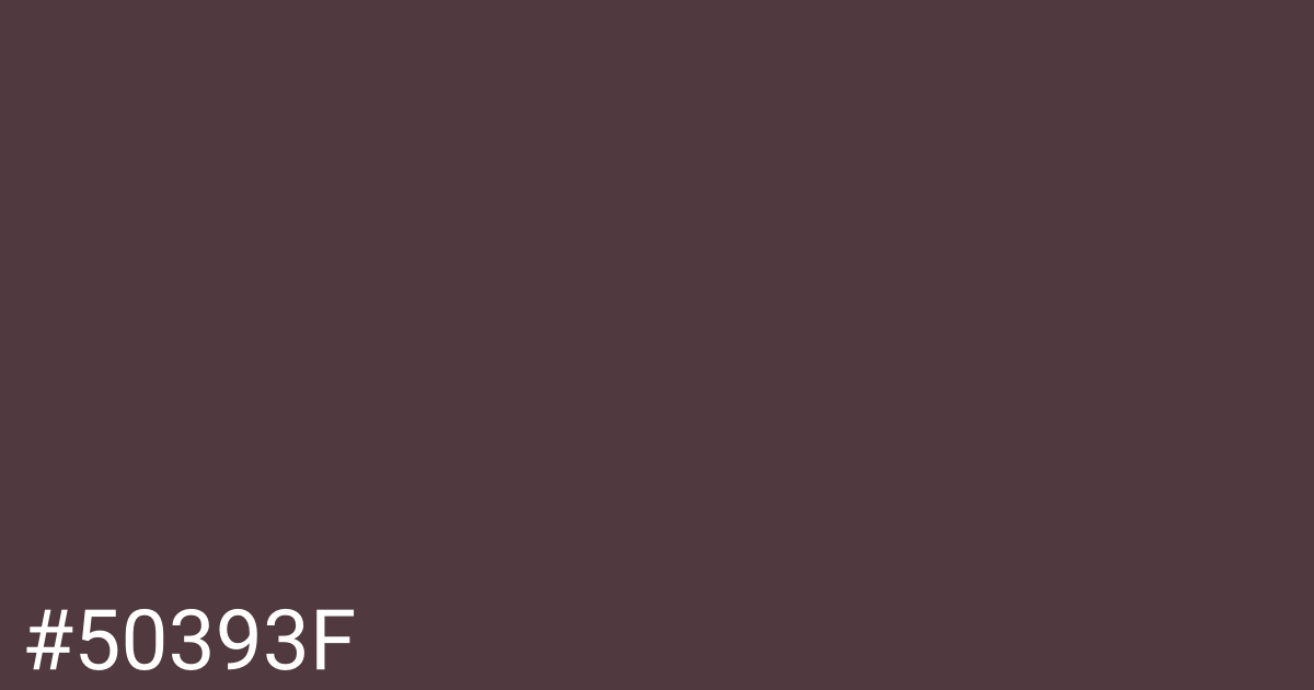 Hex color #50393f graphic