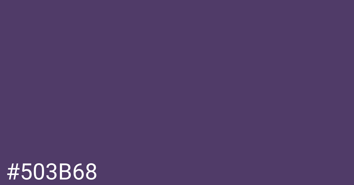 Hex color #503b68 graphic