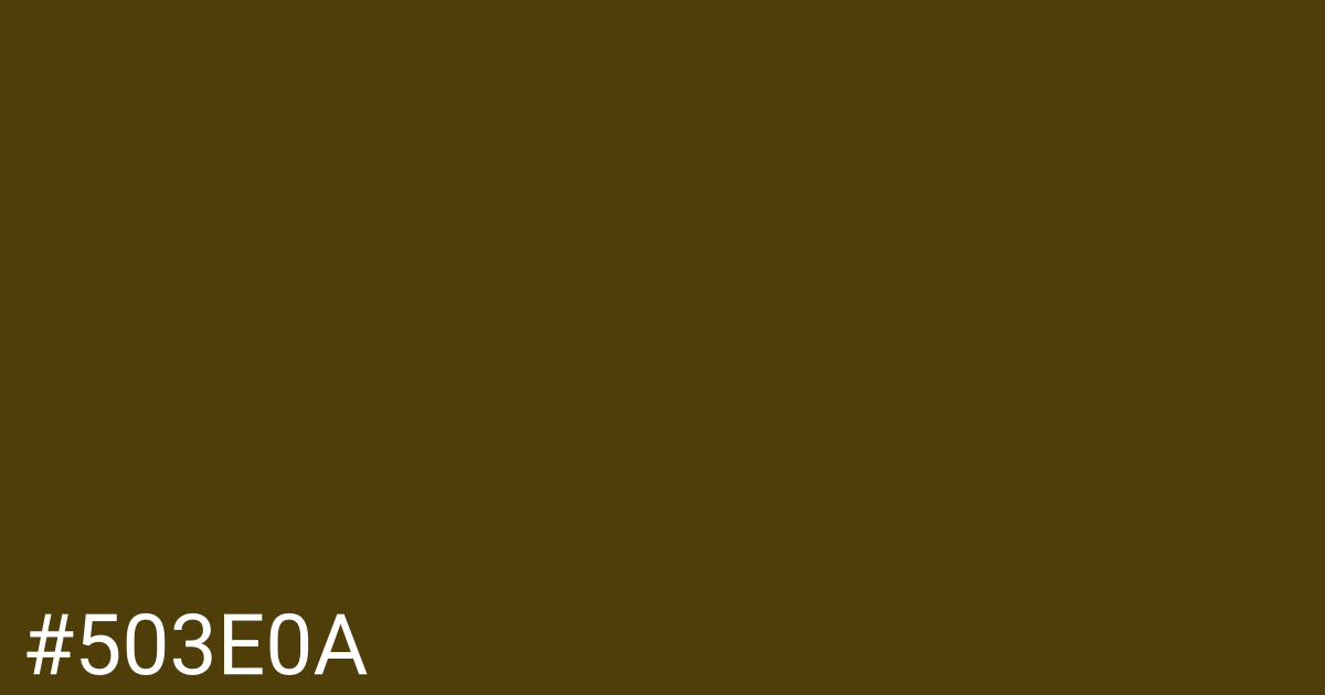 Hex color #503e0a graphic