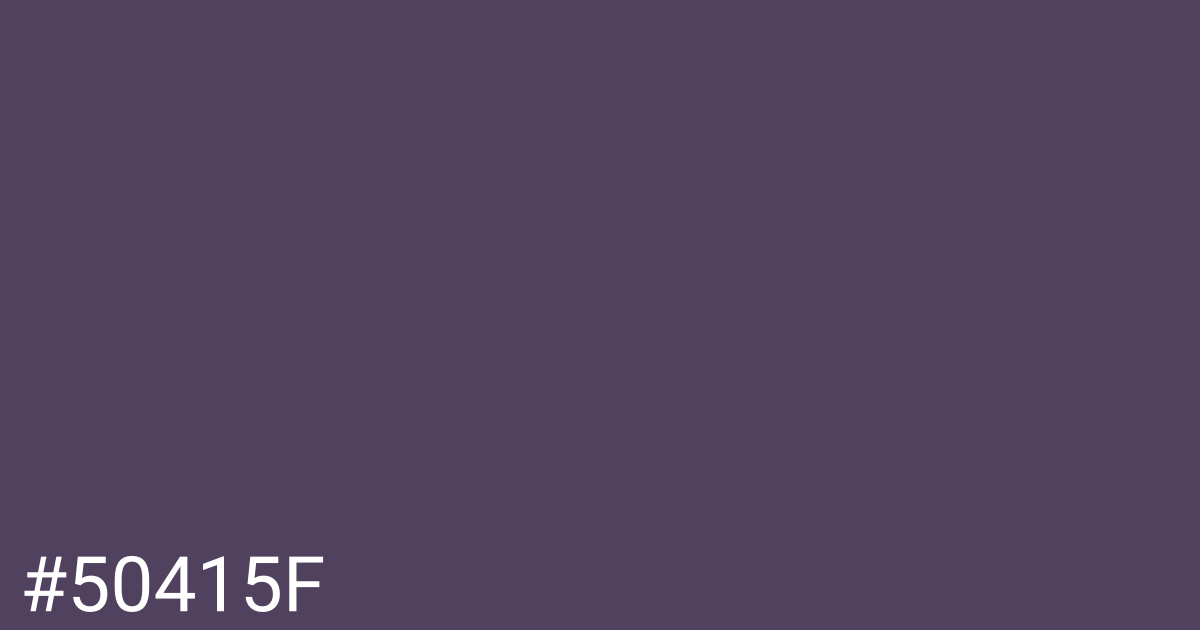 Hex color #50415f graphic