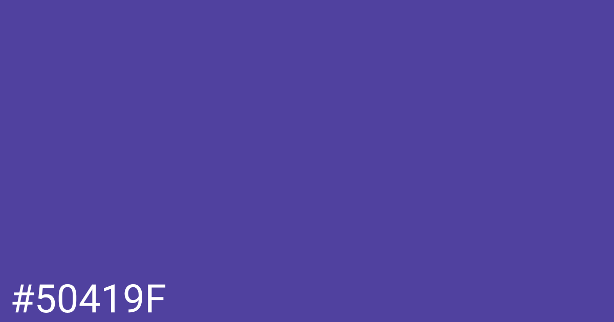 Hex color #50419f graphic