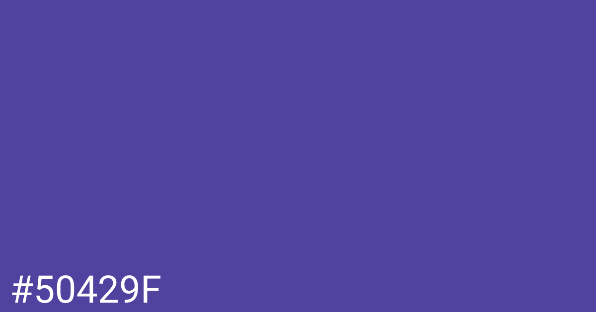 Hex color #50429f graphic