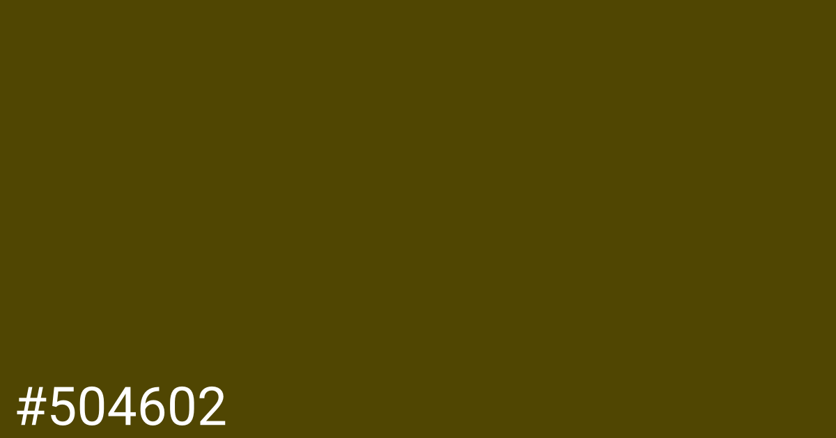 Hex color #504602 graphic