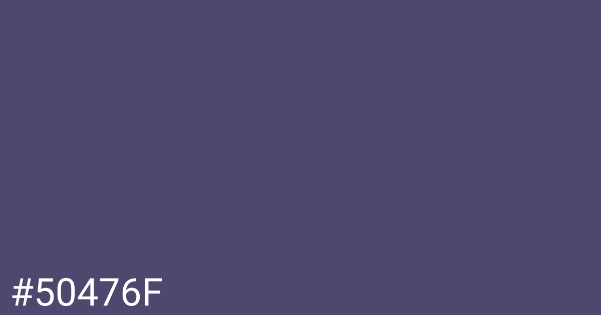 Hex color #50476f graphic