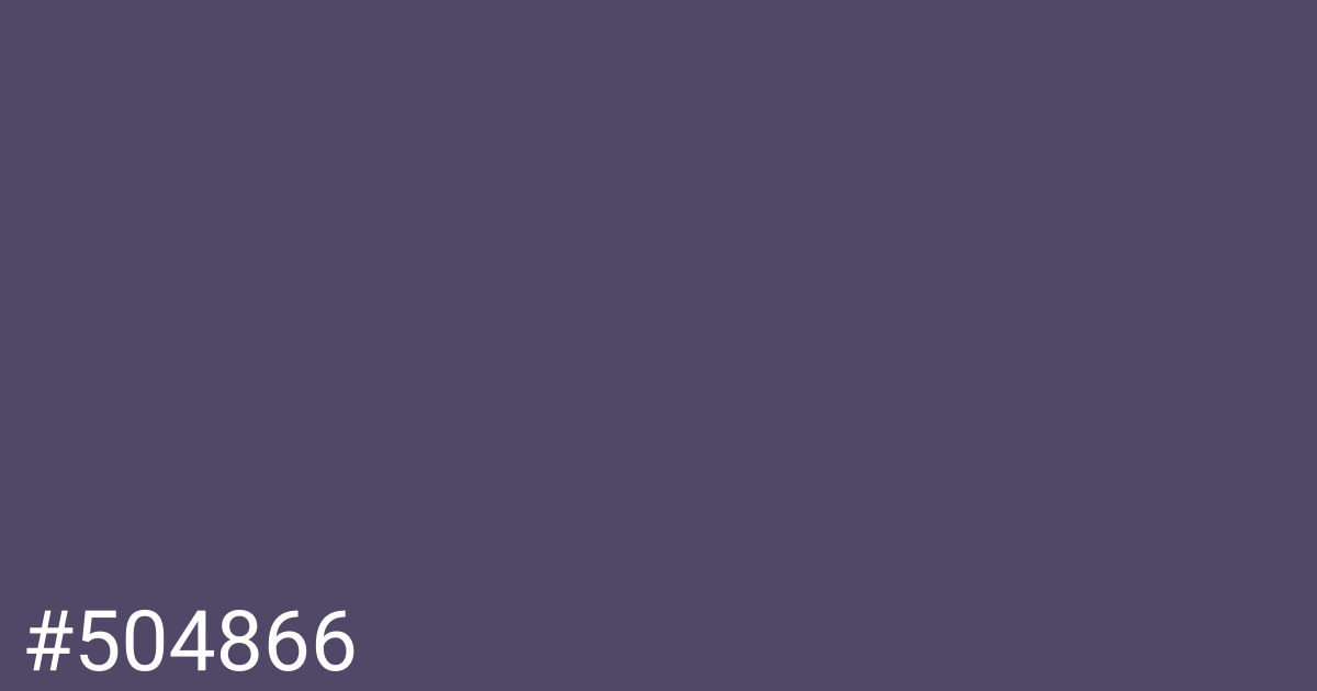 Hex color #504866 graphic
