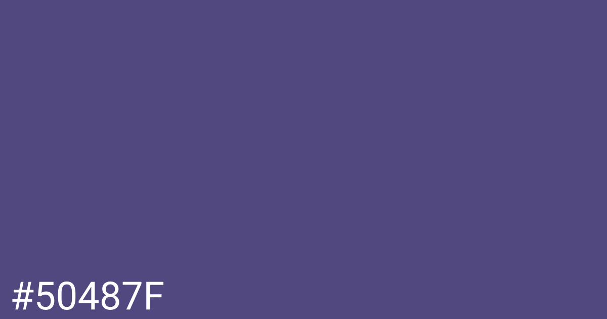 Hex color #50487f graphic