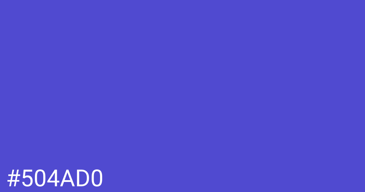 Hex color #504ad0 graphic