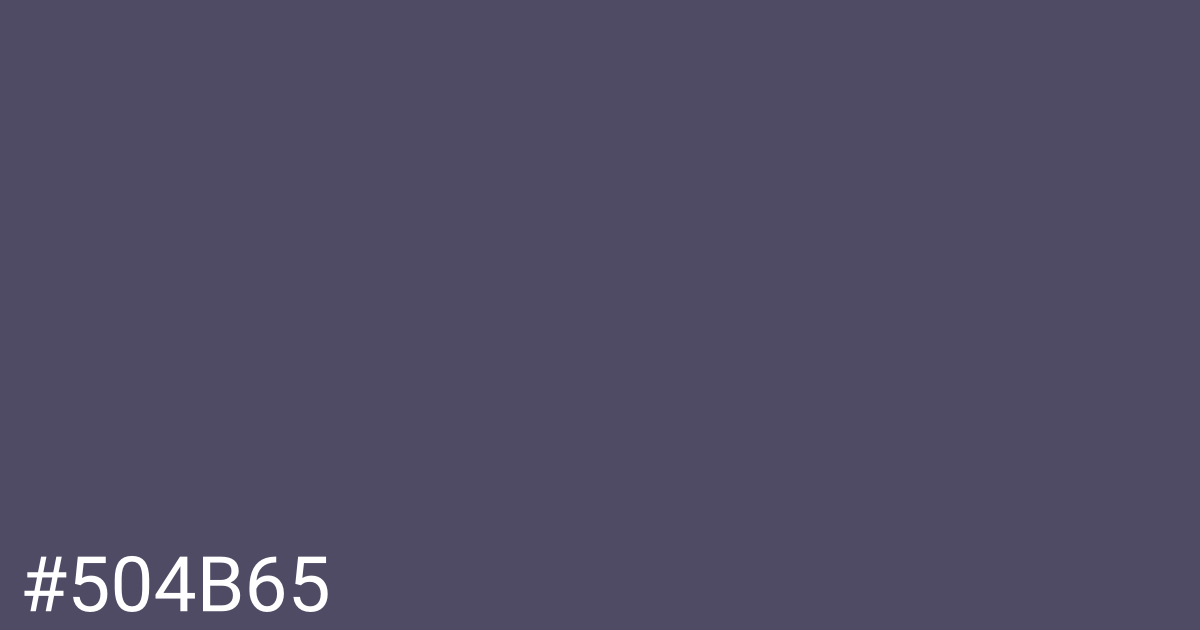 Hex color #504b65 graphic