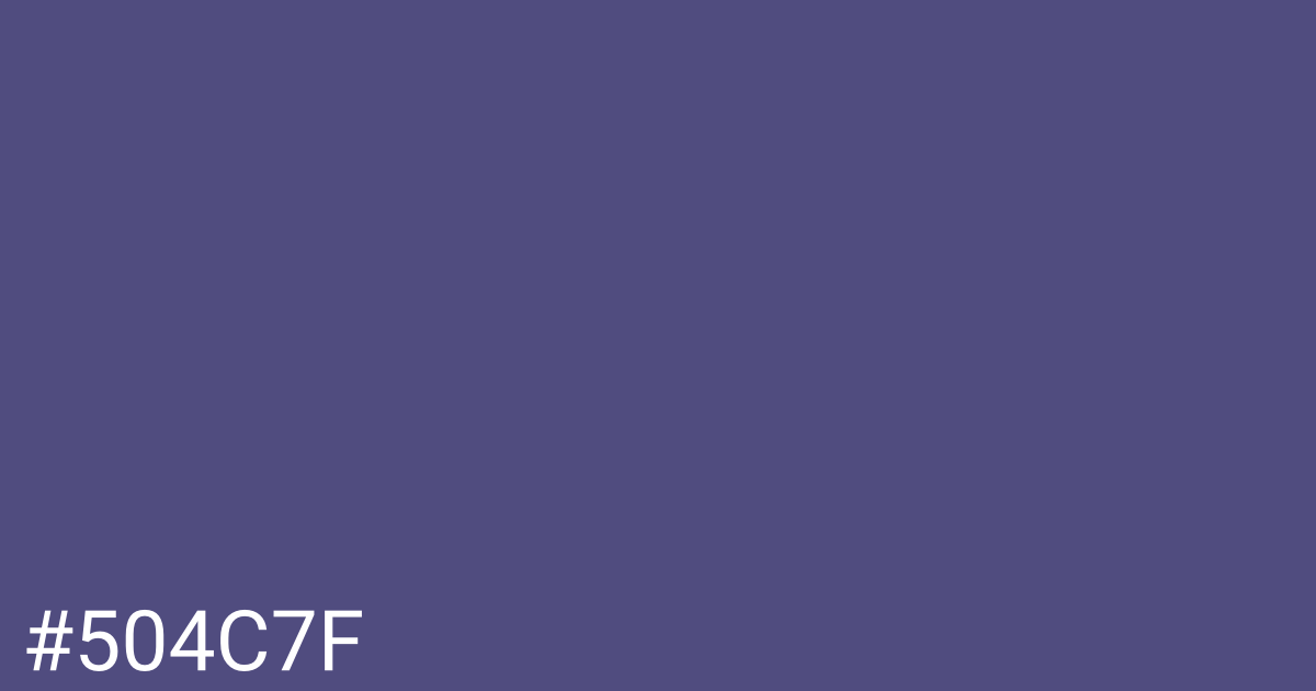 Hex color #504c7f graphic