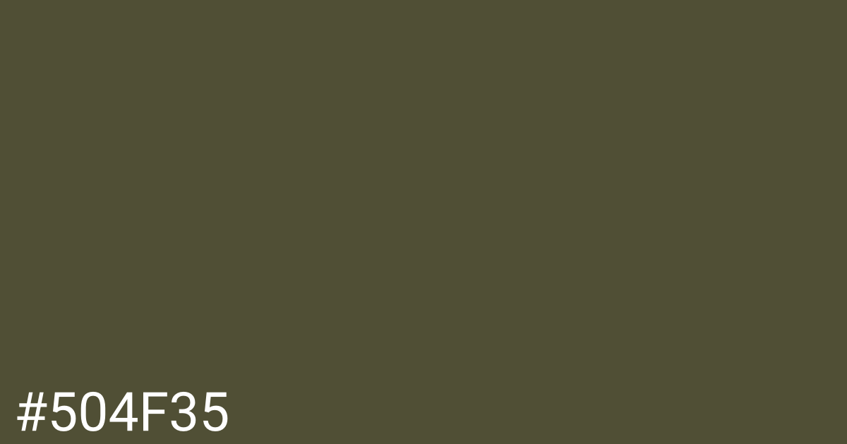 Hex color #504f35 graphic