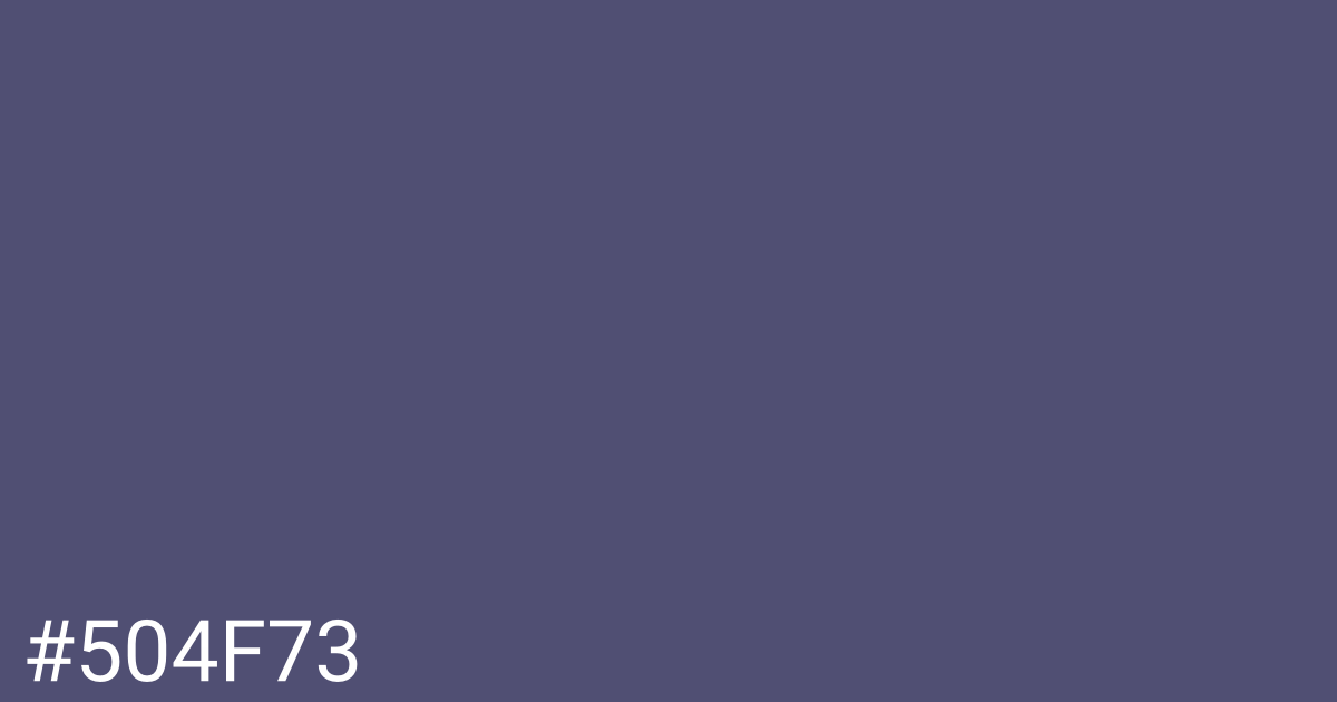 Hex color #504f73 graphic