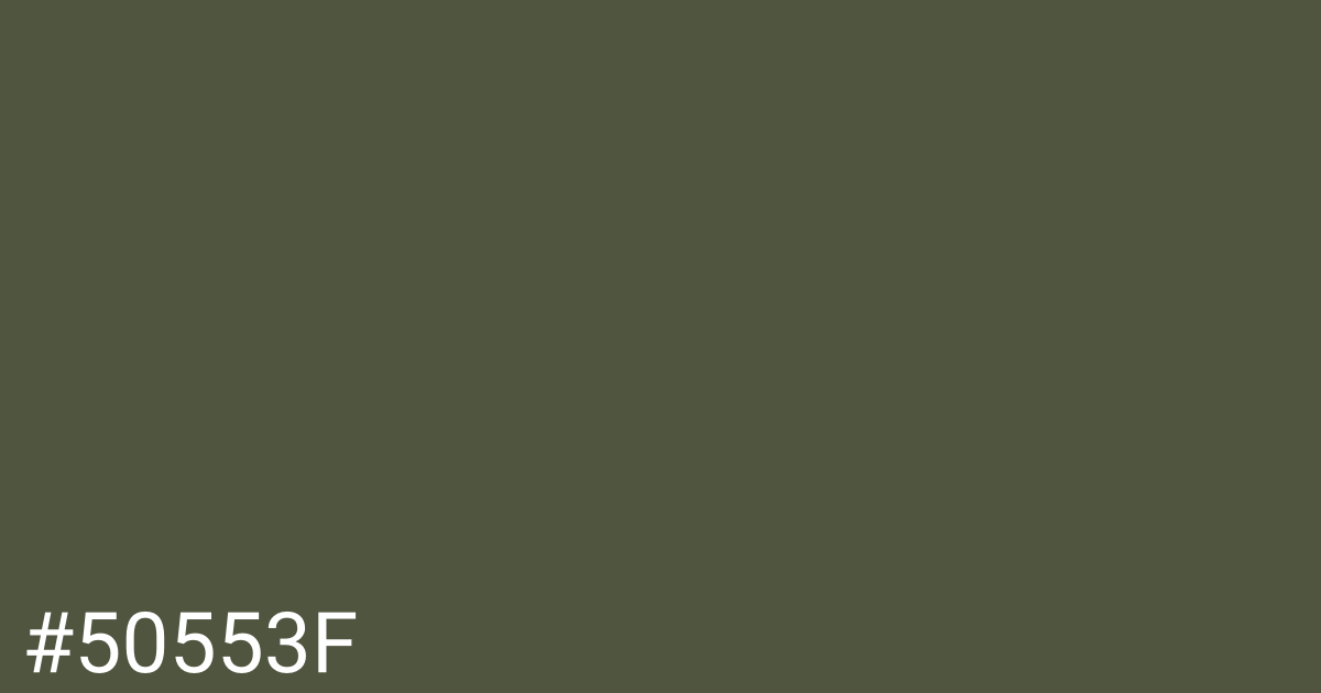 Hex color #50553f graphic