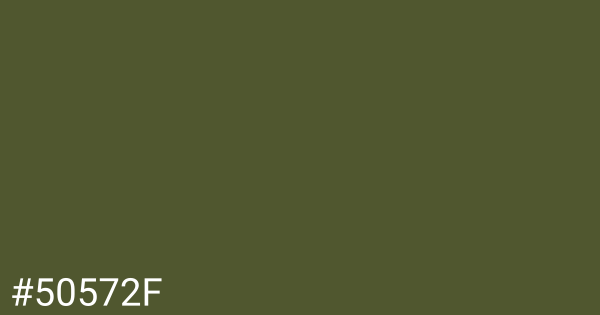 Hex color #50572f graphic