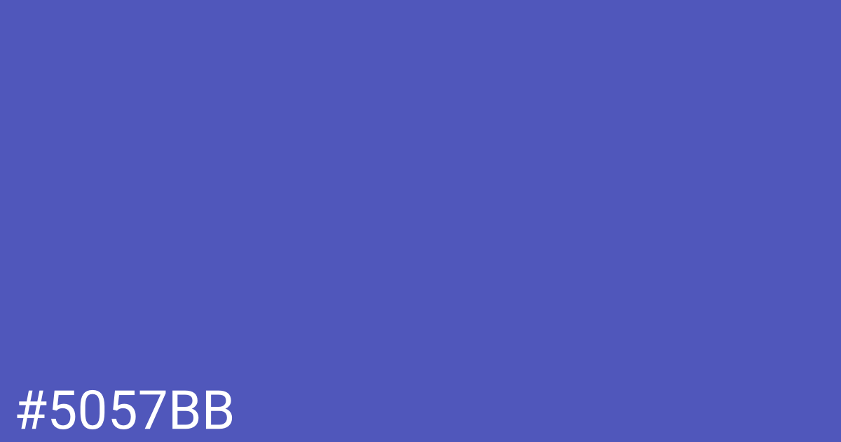 Hex color #5057bb graphic