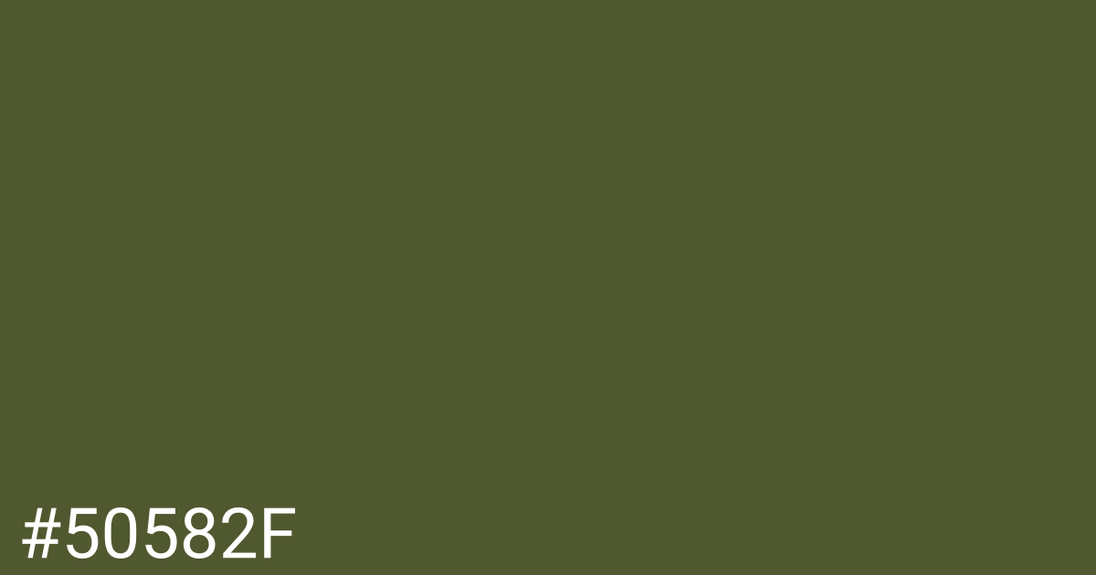 Hex color #50582f graphic