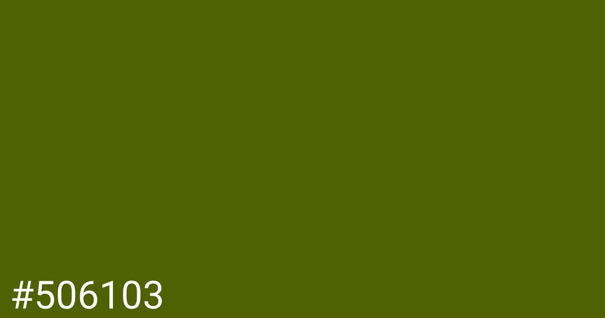 Hex color #506103 graphic