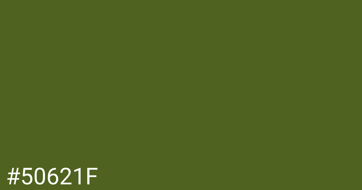 Hex color #50621f graphic