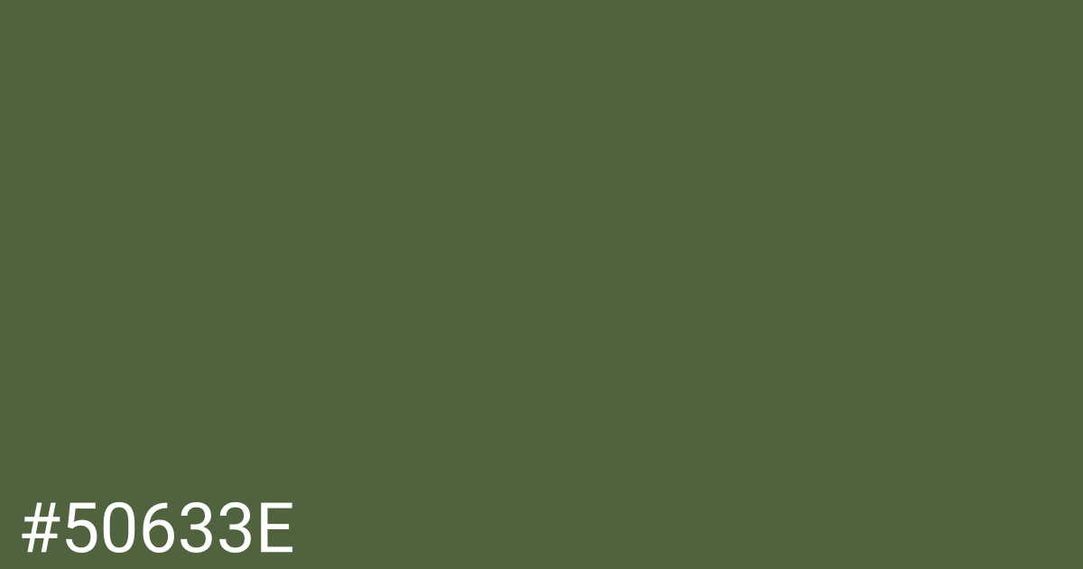 Hex color #50633e graphic