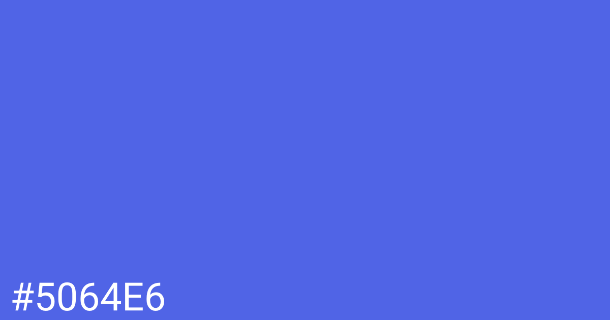 Hex color #5064e6 graphic