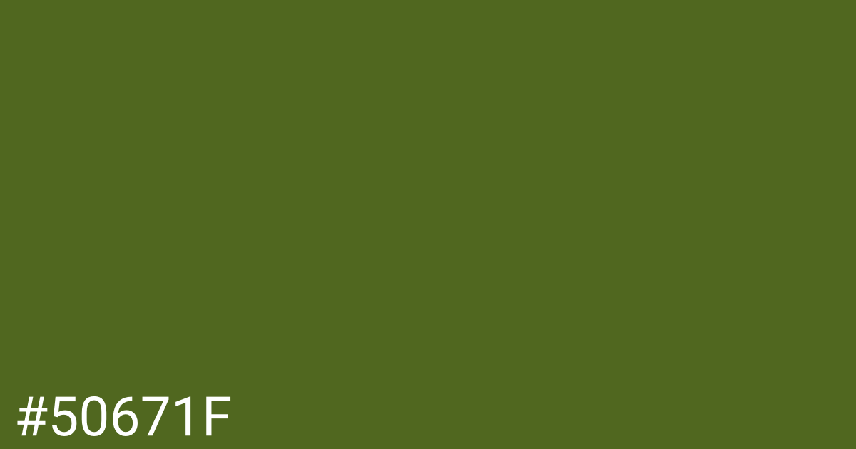 Hex color #50671f graphic