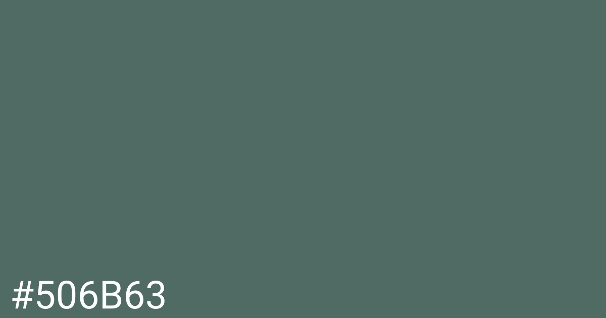 Hex color #506b63 graphic