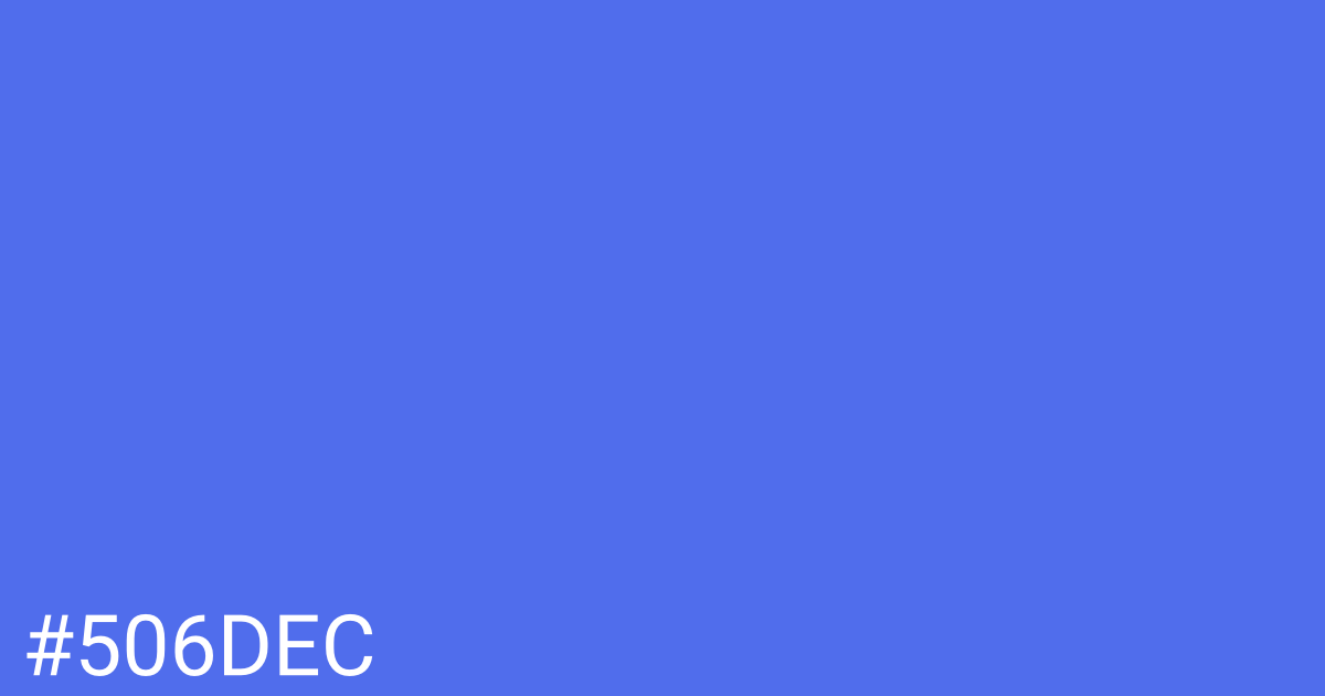 Hex color #506dec graphic