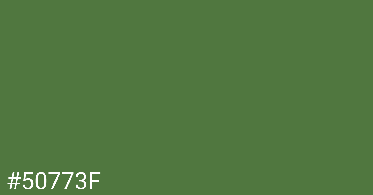 Hex color #50773f graphic