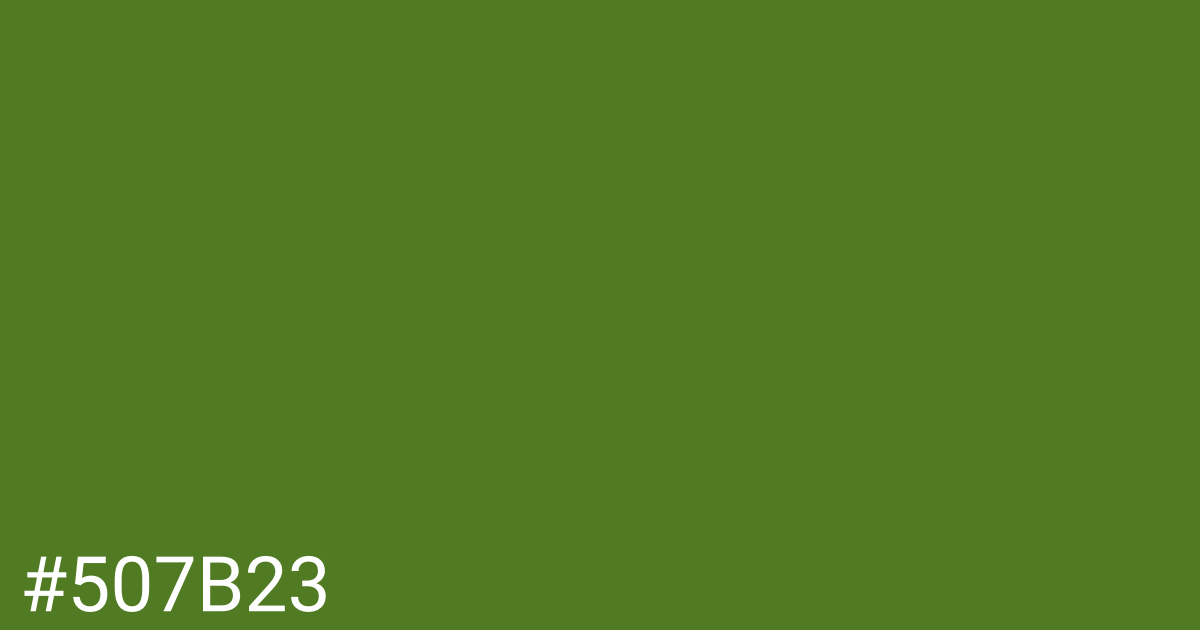 Hex color #507b23 graphic