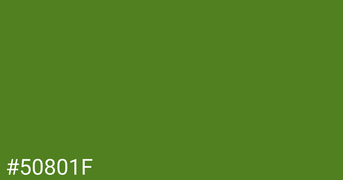 Hex color #50801f graphic