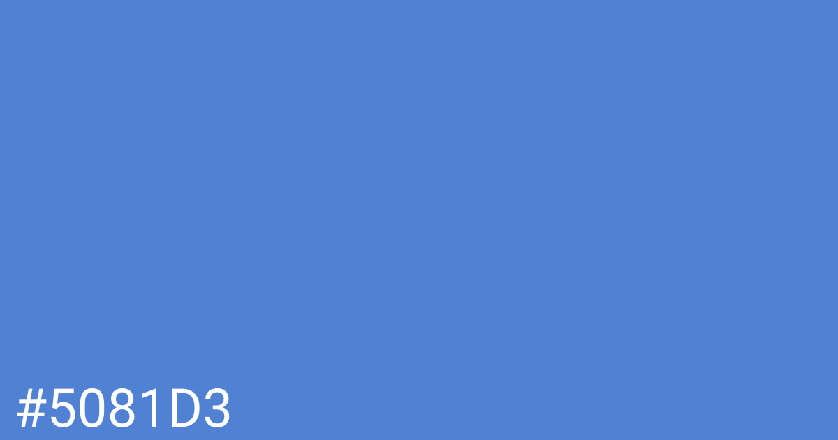 Hex color #5081d3 graphic