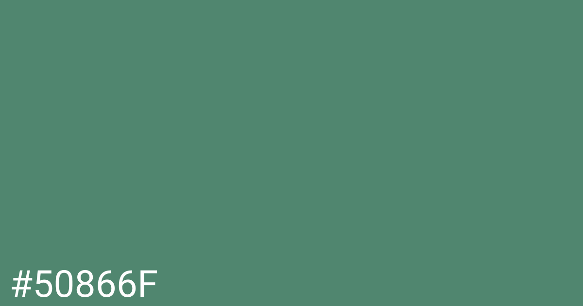 Hex color #50866f graphic