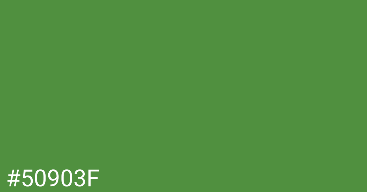 Hex color #50903f graphic