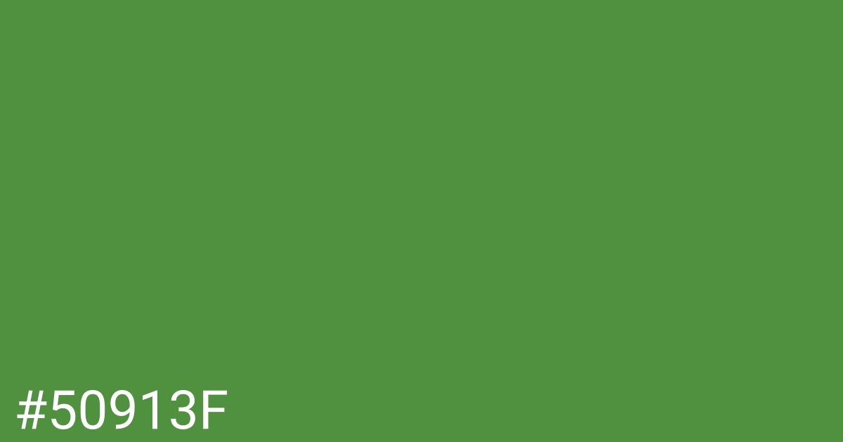 Hex color #50913f graphic