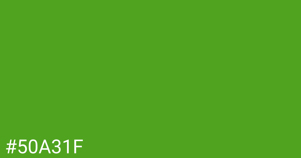 Hex color #50a31f graphic