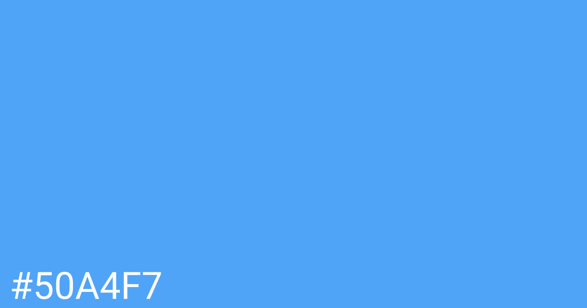 Hex color #50a4f7 graphic