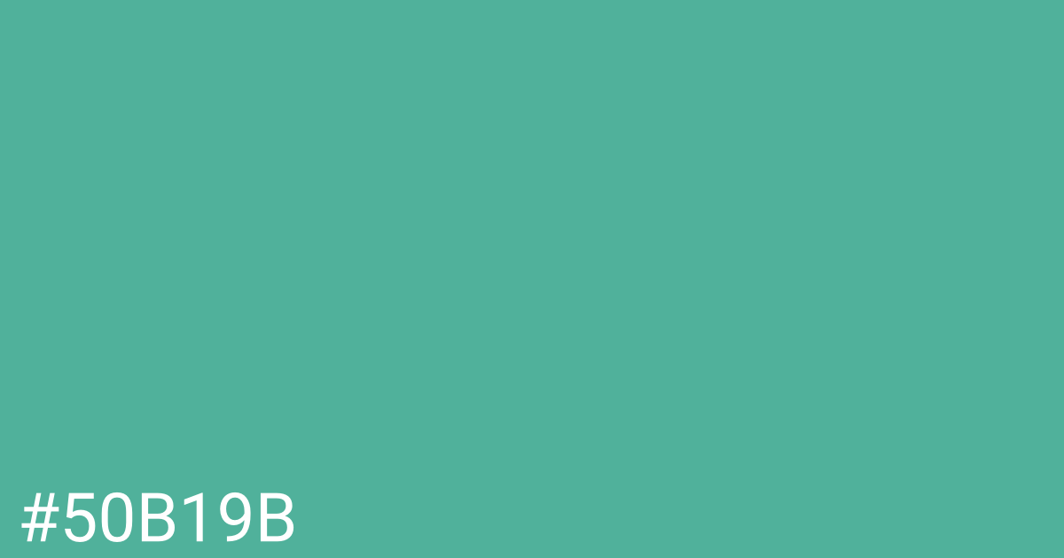 Hex color #50b19b graphic