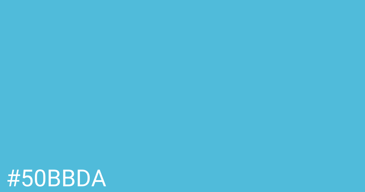 Hex color #50bbda graphic
