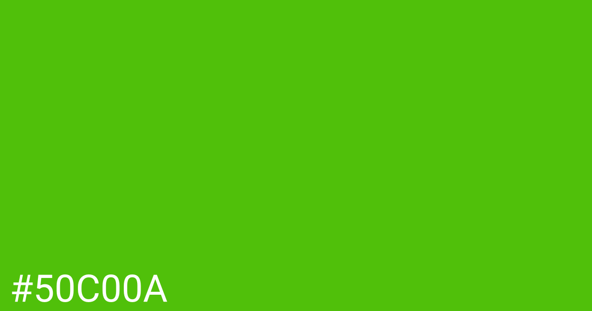 Hex color #50c00a graphic
