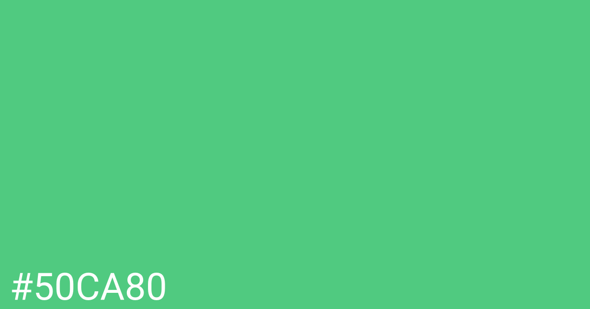 Hex color #50ca80 graphic