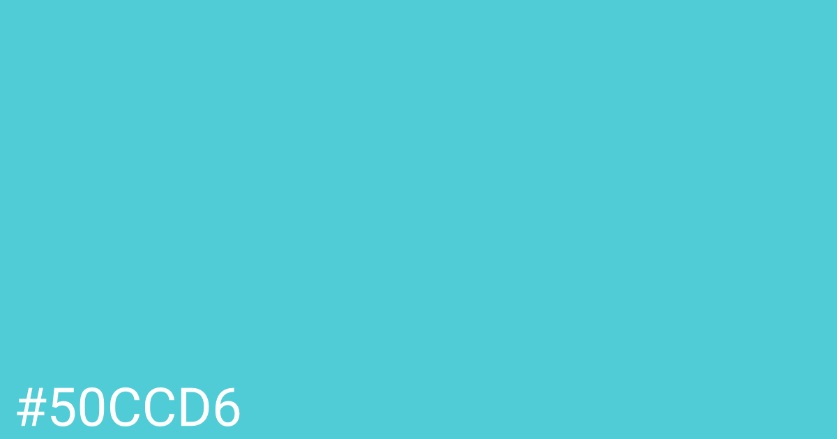 Hex color #50ccd6 graphic