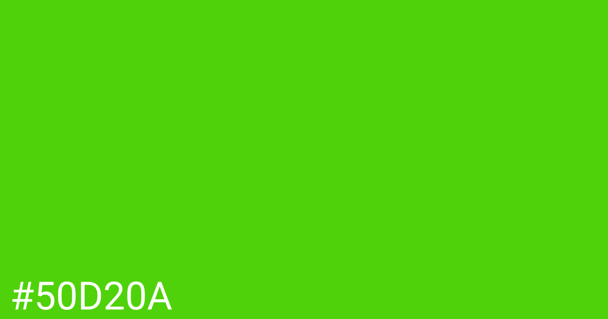 Hex color #50d20a graphic